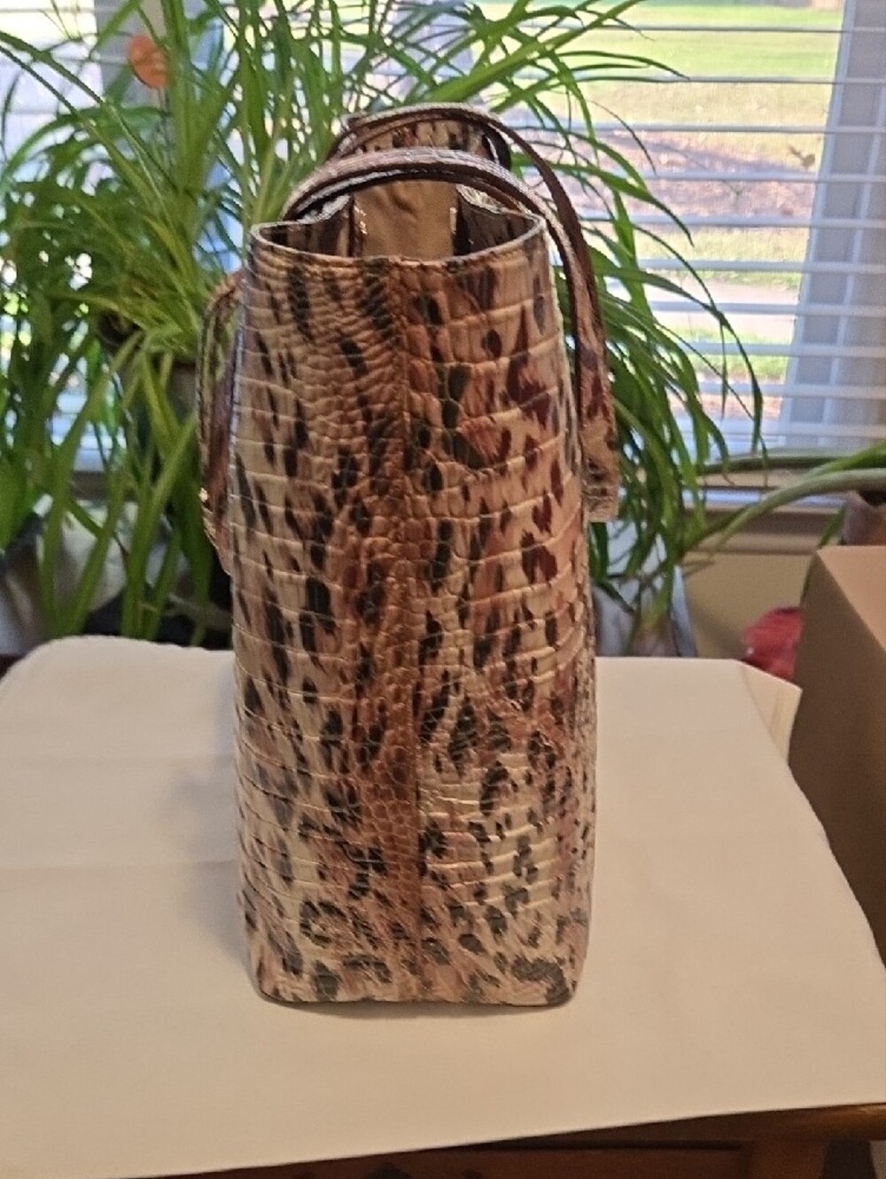 Brahmin Brooke Tote In PROWL Melboune Leather With Attachable Pouch EUC - Picture 4 of 16